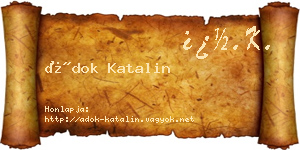 Ádok Katalin névjegykártya