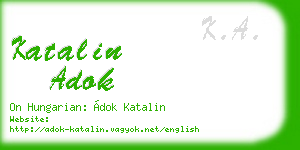 katalin adok business card